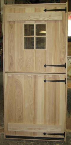 Hardwood stockade dutch door