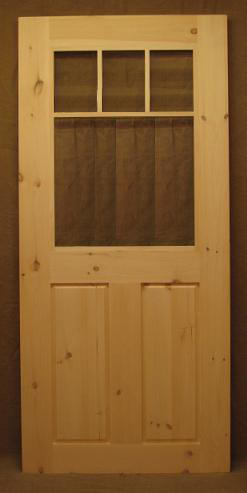 Exterior wood door