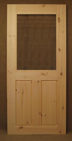Rustic exterior door with 2 panels