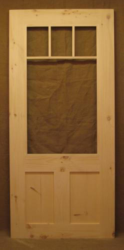 long glass exterior wood door