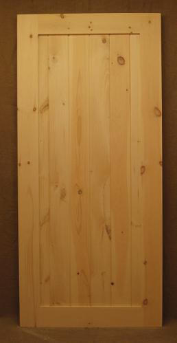 1 panel pine door with vertical tongue 