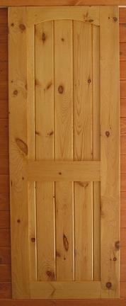 Arched pine door