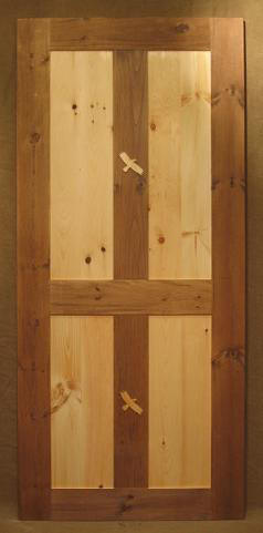 interior pine door with eagle carving