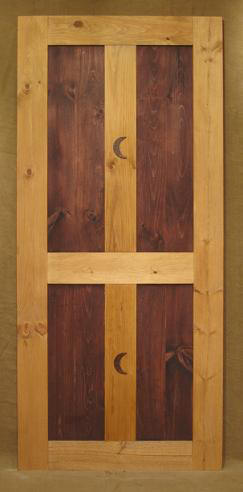 crescent moon carving interior pine door