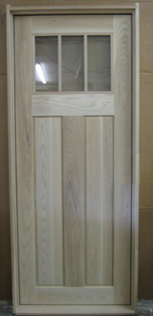 3lie ash door with 2 raised panels