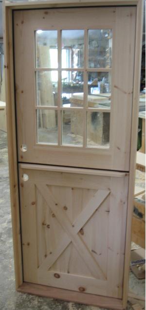 9 lite exterior dutch door with rustic crossbuck