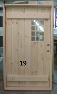 Exterio stockade door with 12 lite window