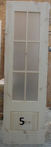 Exterior door with privacy glass