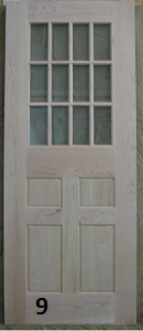 4 panel exterior door with custom 12 lite window