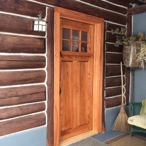 Hardwood exterior door