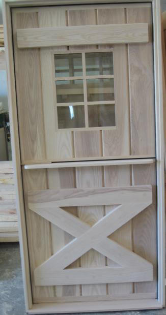 Hardwood Stockade door with crossbuck