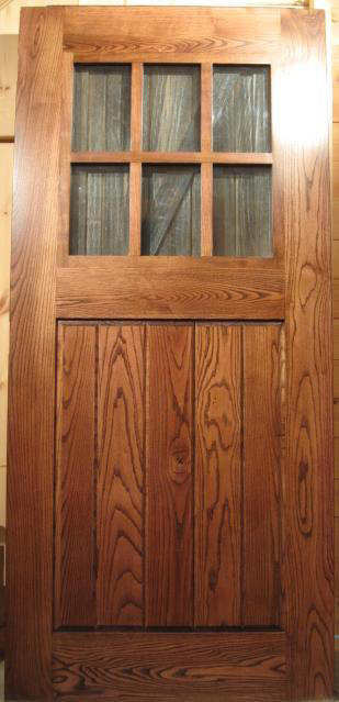 Exterior finished hardwood door