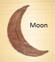Crescent moon carving