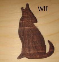 Wolf carving