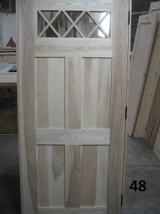 Diamond grill ash exterior door