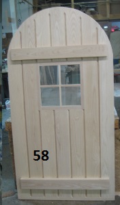 Exterior hardwood arch top door