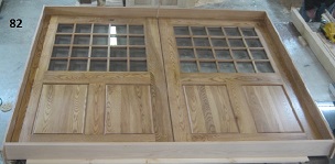 Ash double door with 20 lite windows