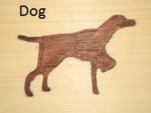 Dog carving